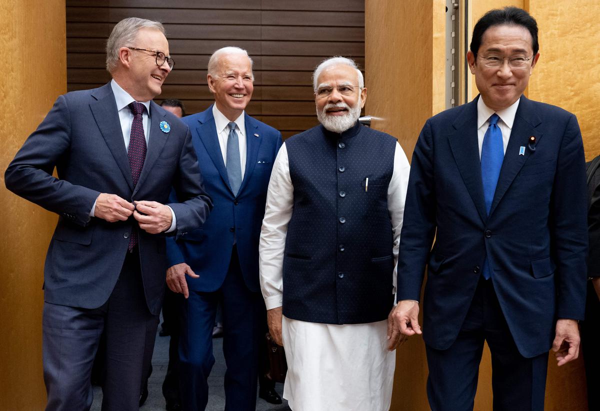 USA President Joe Biden, Indian PM Narendra Modi, Japan PM Kishida adn Australia PM Anthony Albanese