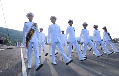 Indian Navy Perseonnal marching in Uniform 