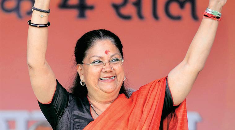 Vasundhara Raje: Her confidence could not withstand popular mandate |  Research News - The Indian Express