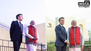 Modi Macron in Jaipur