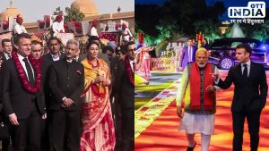 Modi Macron in Jaipur