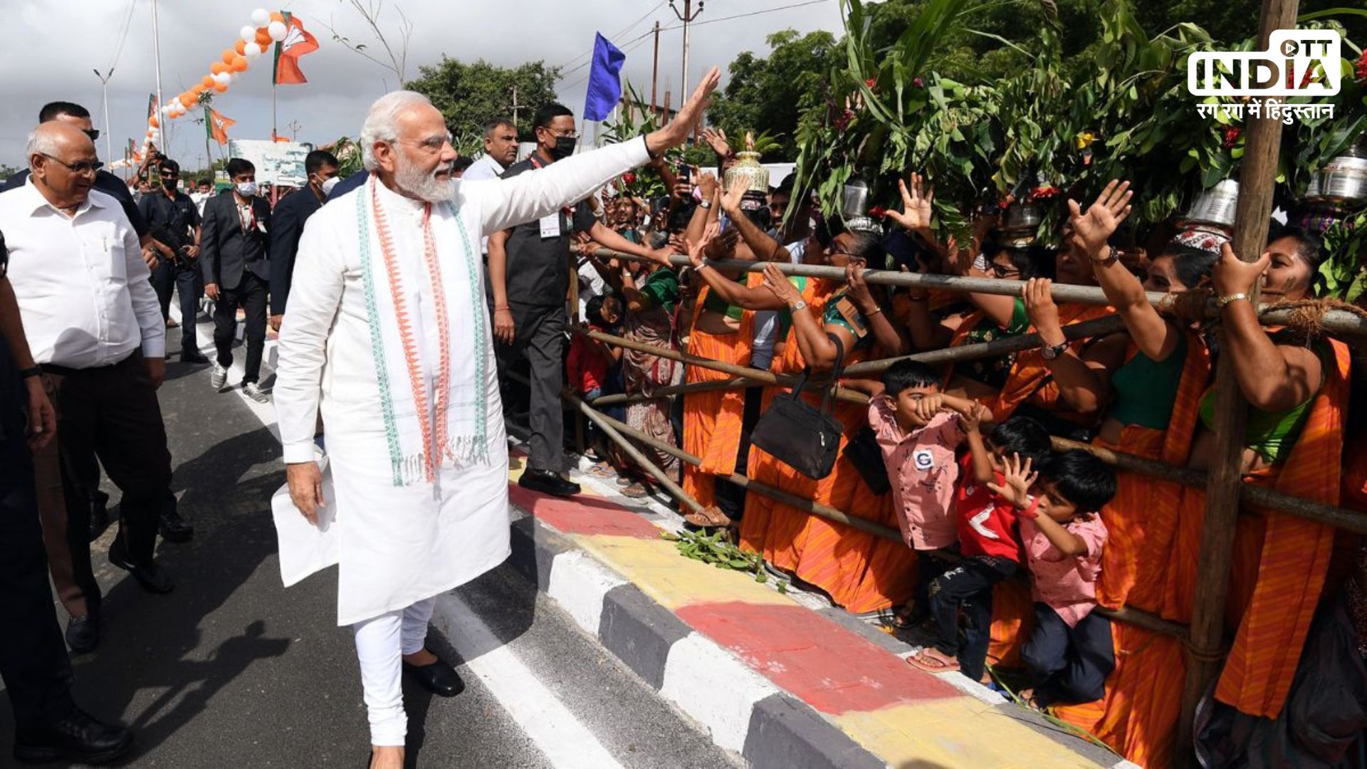PM Modi and UAE president road Show in Gujarat Vibrant summit 2024